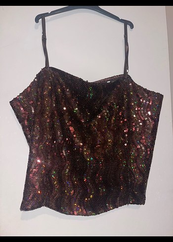 Kahverengi Desenli Drapeli Büstiyer - Görsel 2