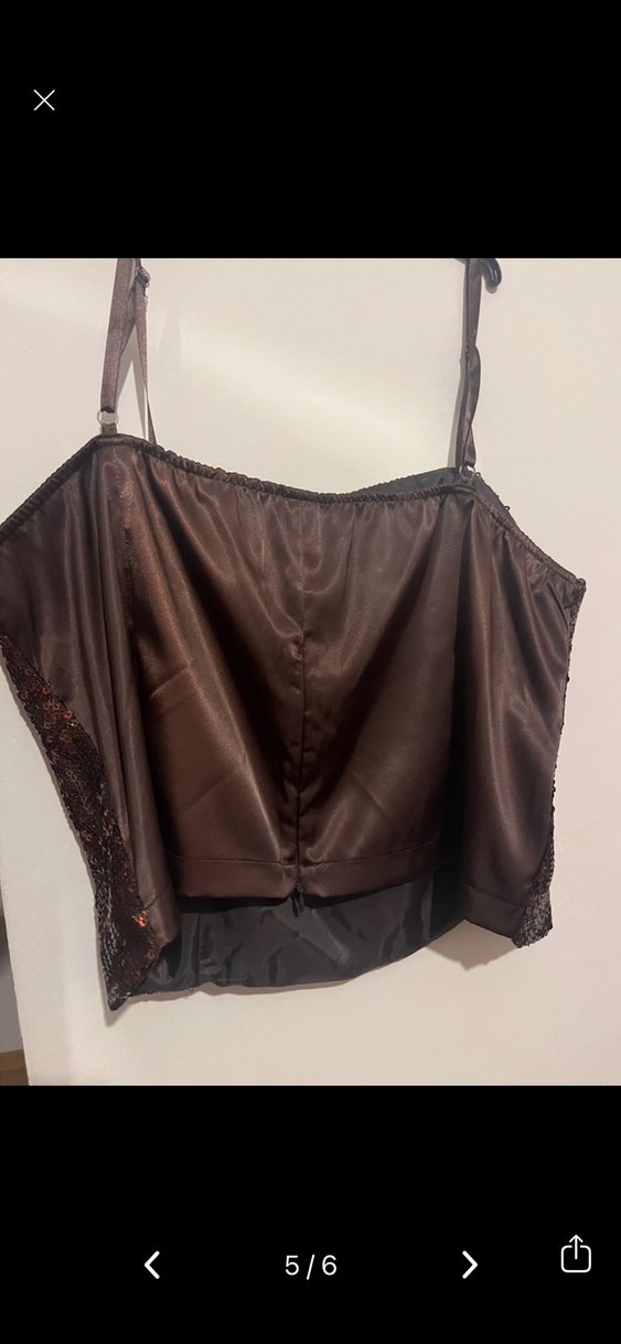 Kahverengi Desenli Drapeli Büstiyer - Görsel 3