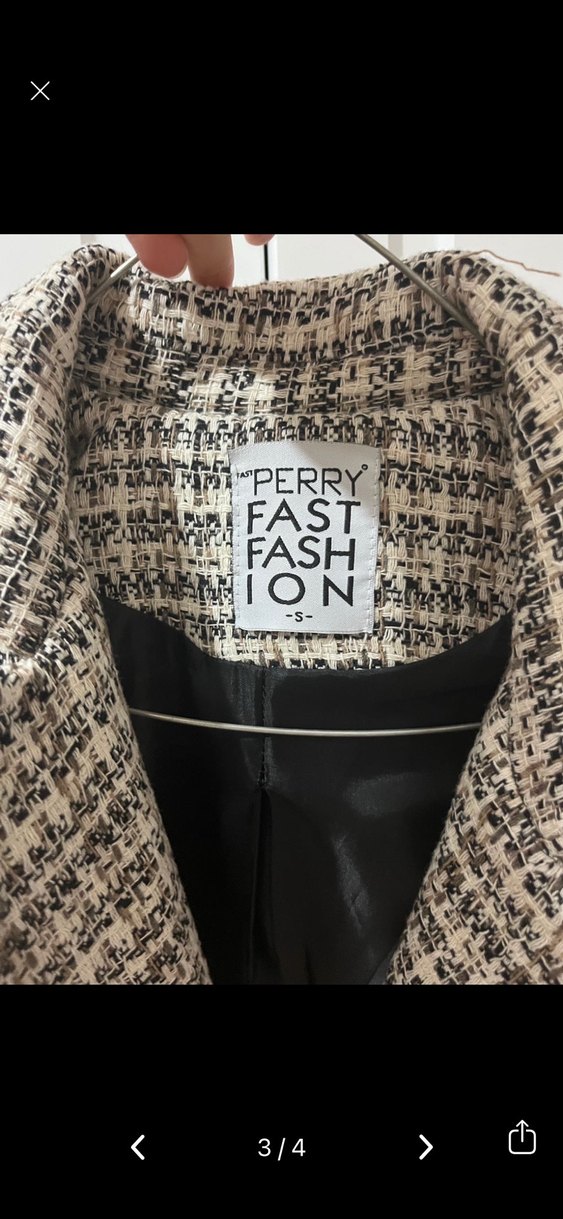 Krem Blazer Ceket - Görsel 3