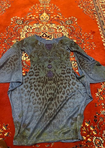 Mavi Desenli Salaş Kadın elbise - Görsel 3