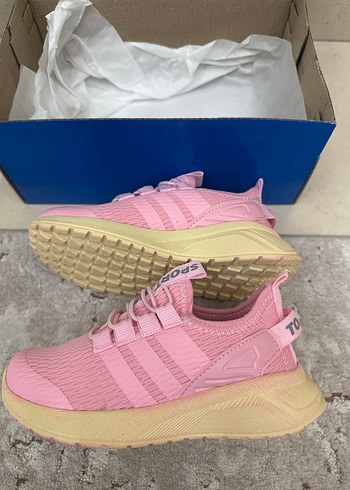 Pembe Çocuk Spor Ayakkabı Cırt Cırtlı - Görsel 2