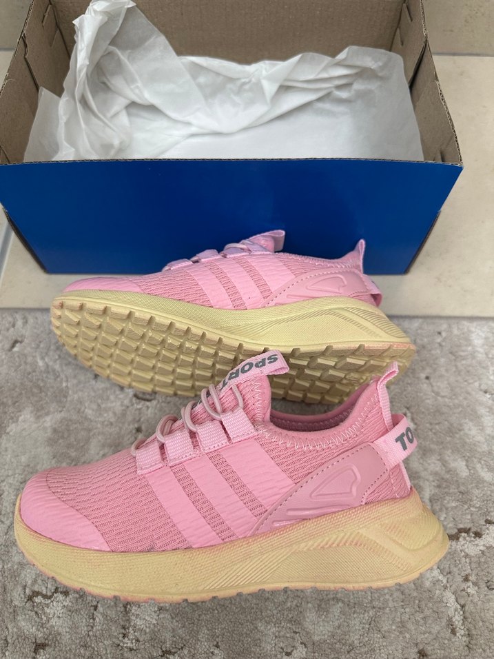 Pembe Çocuk Spor Ayakkabı Cırt Cırtlı - Görsel 2