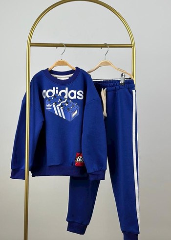 Erkek Çocuk Adidas Mavi Streetwear Eşofman Takımı