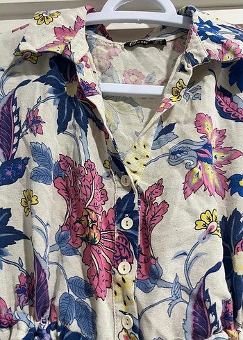 Pastel renkli çoklu desenli elbise - Görsel 3