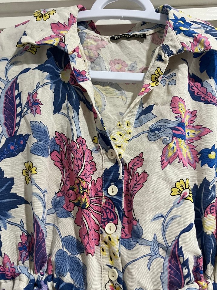 Pastel renkli çoklu desenli elbise - Görsel 3