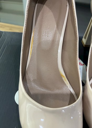 Pudra pembesi Parlak Stiletto Topuklu Kadın Ayakkabı - Görsel 4