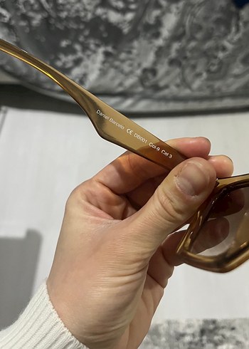 Şeffaf Bej Kadın Güneş Gözlüğü - Görsel 3