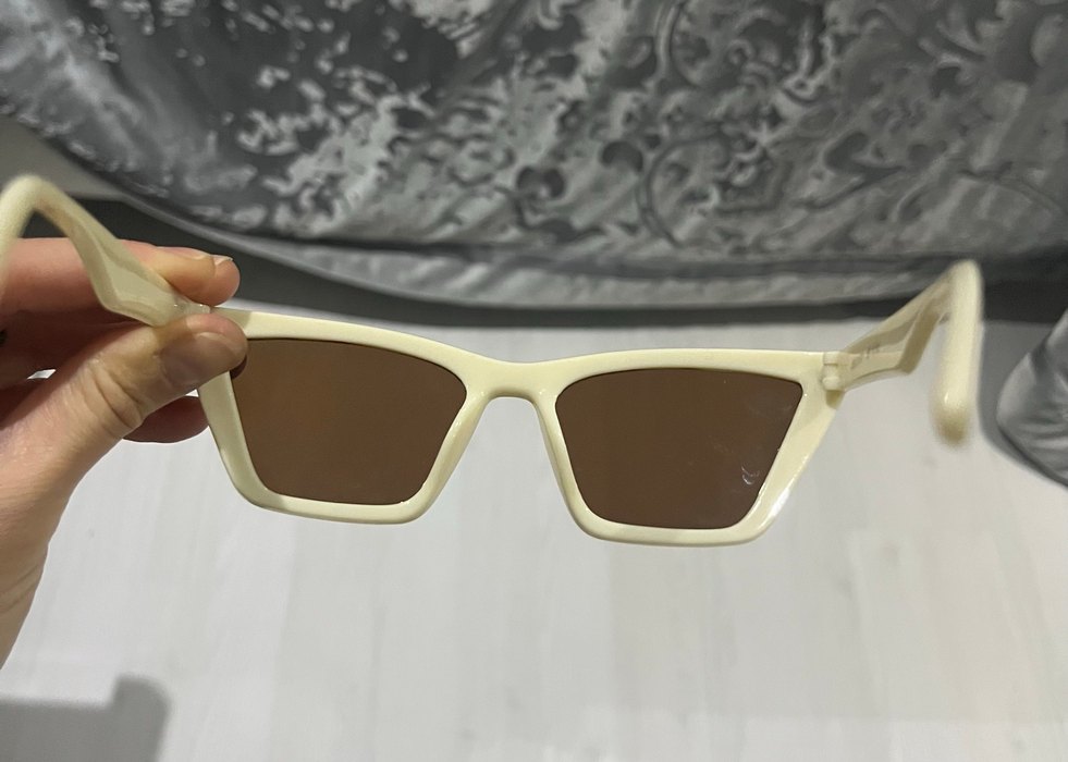 Şeffaf Bej Kadın Güneş Gözlüğü - Görsel 5