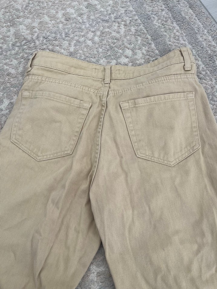 Bej bilek boy pantolon - Görsel 4