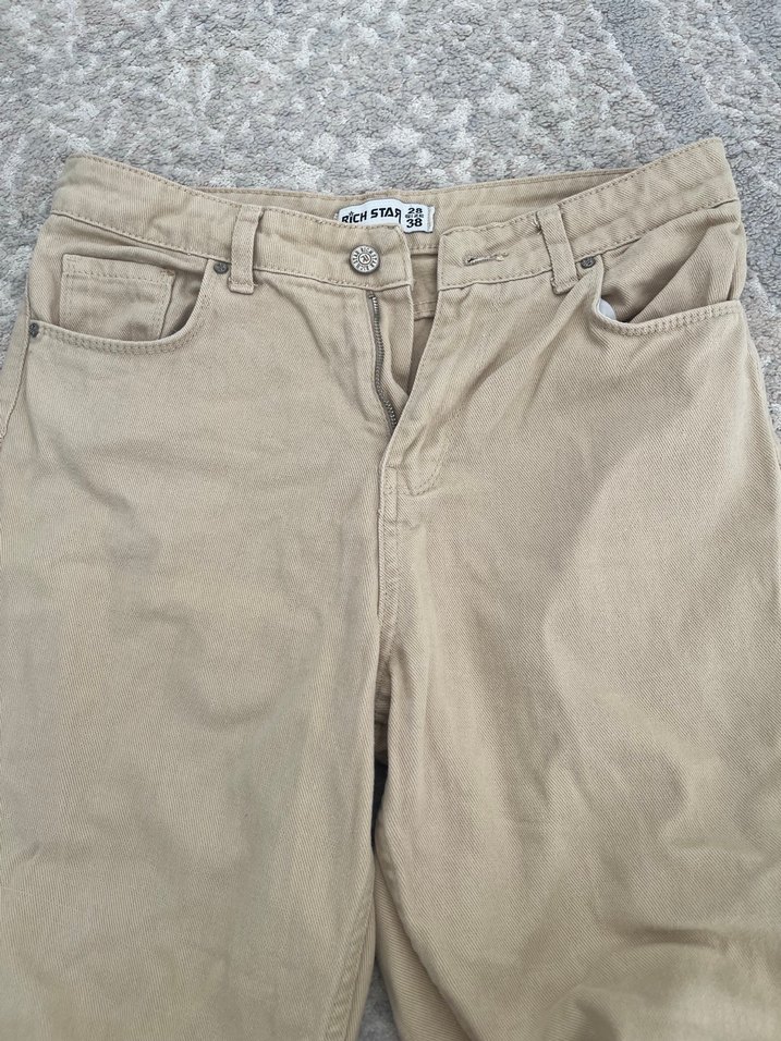 Bej bilek boy pantolon - Görsel 2