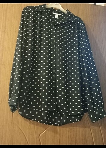 H&M S beden puantiyeli gömlek