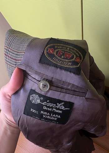 Vintage Gri Blazer Ceket - Görsel 4