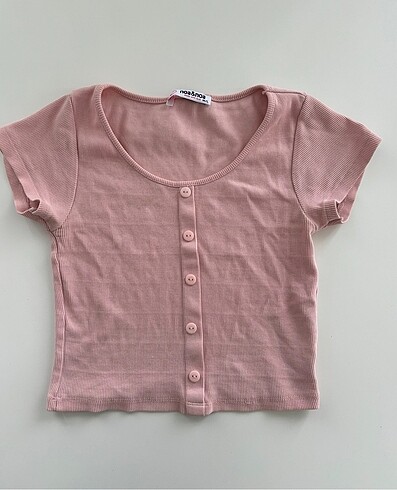 Lolita pembe crop bluz