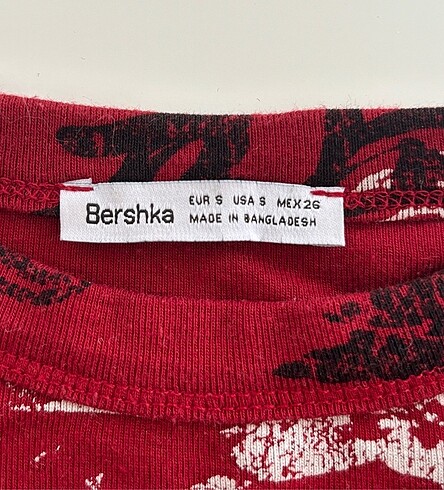 Bershka Bershka bordo desenli bluz