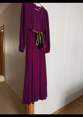 Mor Uzun söz kına  Gotik Kadın Elbise başörtü takım s m beden - Görsel 3