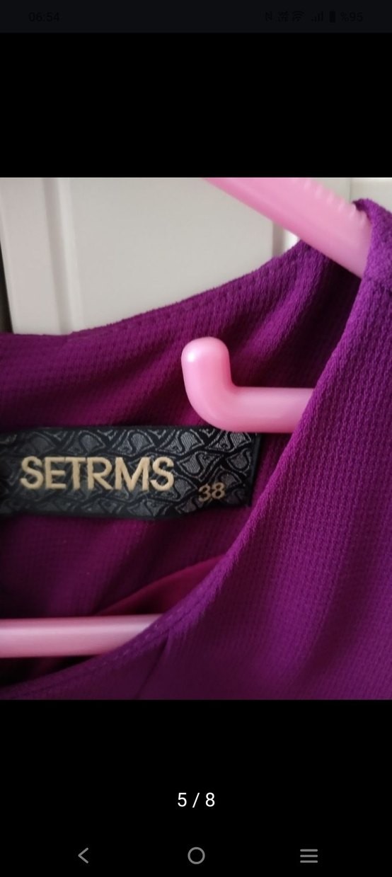 Mor Uzun söz kına  Gotik Kadın Elbise başörtü takım s m beden - Görsel 5