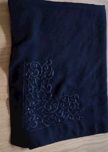 Nakış Detaylı siyah şal tül - Görsel 2