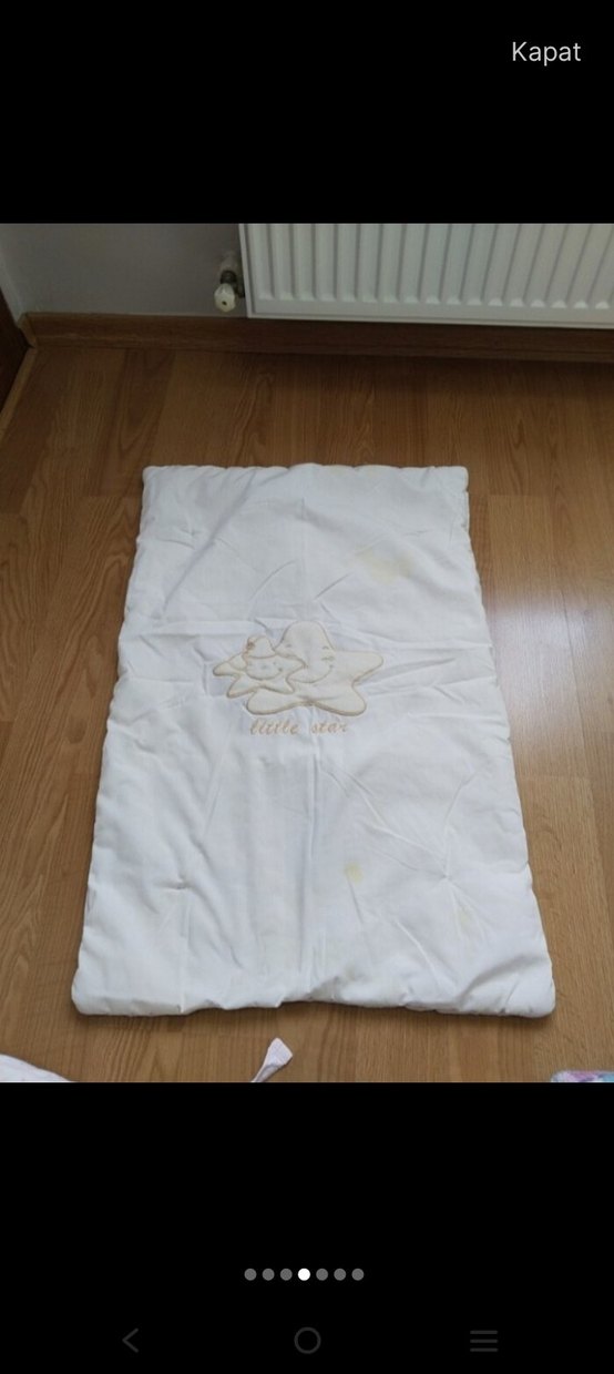 Beyaz İşlemeli Çocuk Uyku Seti - Görsel 4