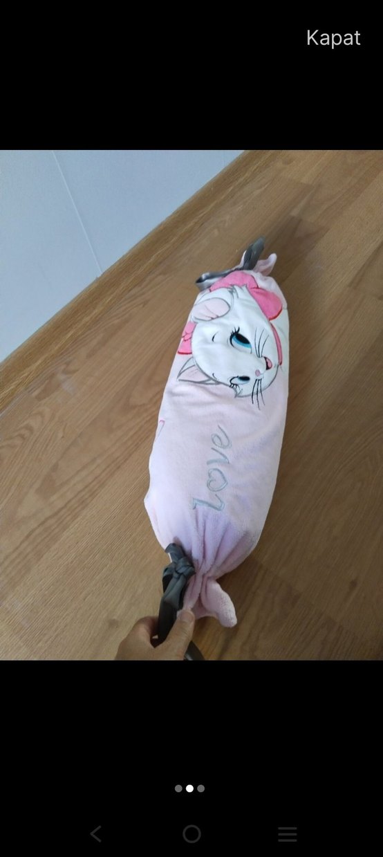 Gri Pastel Kedi Desenli Kedi Aksesuarı - Görsel 2