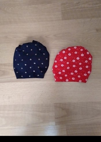 Çiçek Desenli Fiyonklu Çocuk Bere Seti - Görsel 2