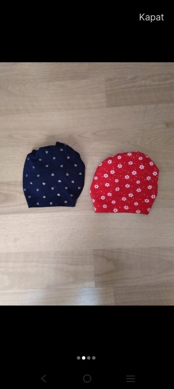 Çiçek Desenli Fiyonklu Çocuk Bere Seti - Görsel 2