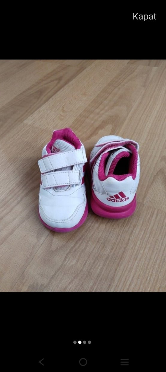 Kız Çocuk Beyaz Cırt Cırtlı Spor Ayakkabı - Görsel 2