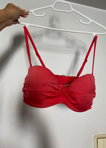 Parlak Kırmızı İnce Askılı Bikini takımı