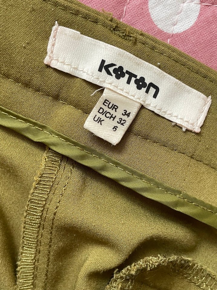 Kadın Haki Kumaş Pantolon - Görsel 3