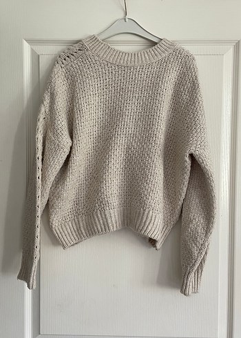 Bej Örgü Kadın Kazak - Görsel 5