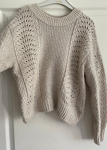 Bej Örgü Kadın Kazak - Görsel 2