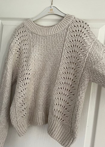 Bej Örgü Kadın Kazak - Görsel 4