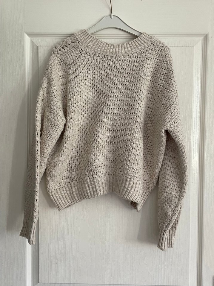 Bej Örgü Kadın Kazak - Görsel 5