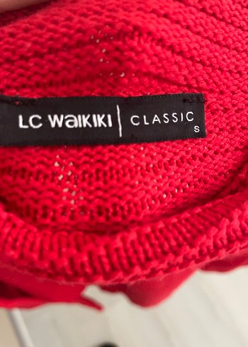 Kırmızı Boğazlı Örgü Kadın Kazak - Görsel 4