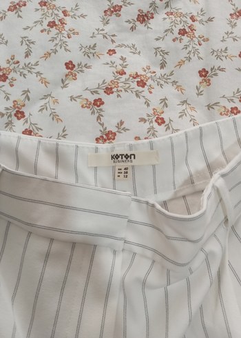Koton çizgili kumaş pantolon