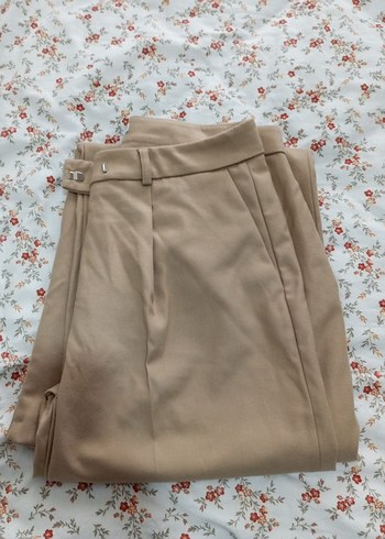 40 Beden camel Renk bol paça kumaş pantolon