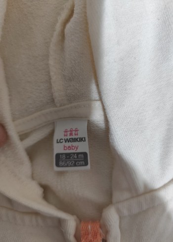 Kız Çocuk krem Kapüşonlu Fermuarlı Sweatshirt - Görsel 4