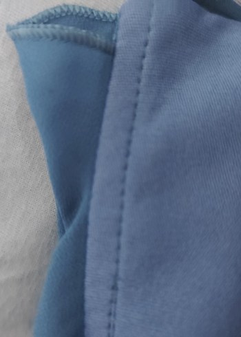 Mavi Uzun Askılı Volanlı Kadın Abiye Elbise - Görsel 9