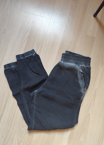 Kadın Siyah Denim Salaş Sweatpant - Görsel 2