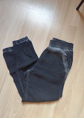 Kadın Siyah Denim Salaş Sweatpant - Görsel 3