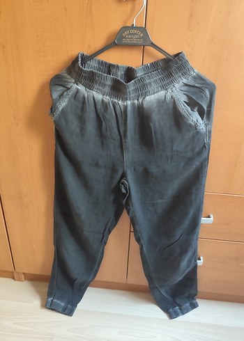 Kadın Siyah Denim Salaş Sweatpant - Görsel 9