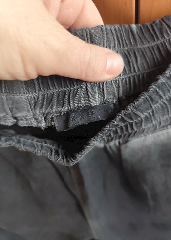 Kadın Siyah Denim Salaş Sweatpant - Görsel 6