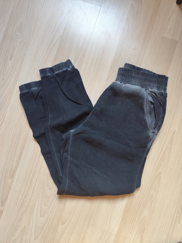Kadın Siyah Denim Salaş Sweatpant - Görsel 4