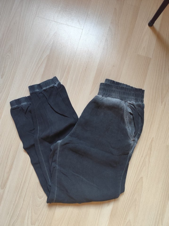 Kadın Siyah Denim Salaş Sweatpant - Görsel 2