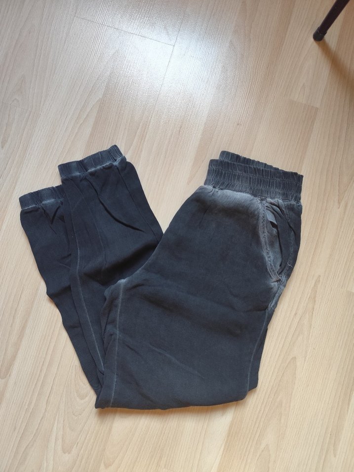 Kadın Siyah Denim Salaş Sweatpant - Görsel 3