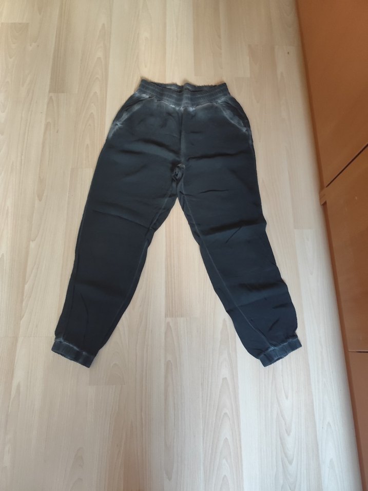 Kadın Siyah Denim Salaş Sweatpant - Görsel 5