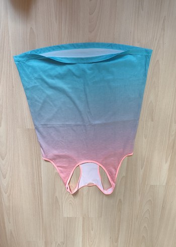 Pembe Mavi Batik V Yaka Kadın Atlet - Görsel 3