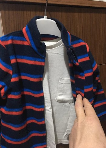 Erkek Çocuk Renkli Çizgili Fermuarlı Ceket - Görsel 6