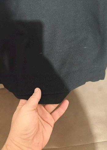 Kadın Siyah Beyaz Triko Sweatshirt - Görsel 4