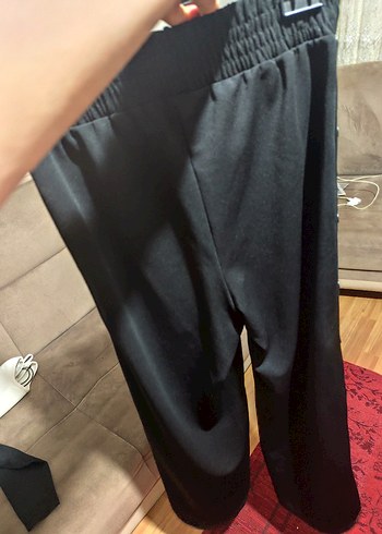 Düğmeli Siyah Kadın Kumaş Pantolon - Görsel 9