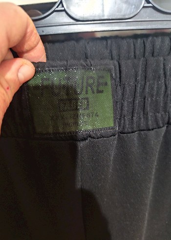 Düğmeli Siyah Kadın Kumaş Pantolon - Görsel 12